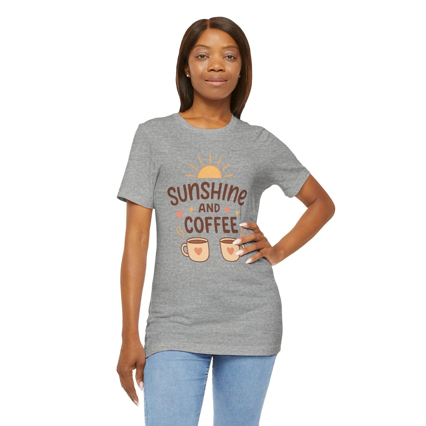 Sunshine and Coffee Tee - Cozy and Comfortable Sunshine Tee Printify