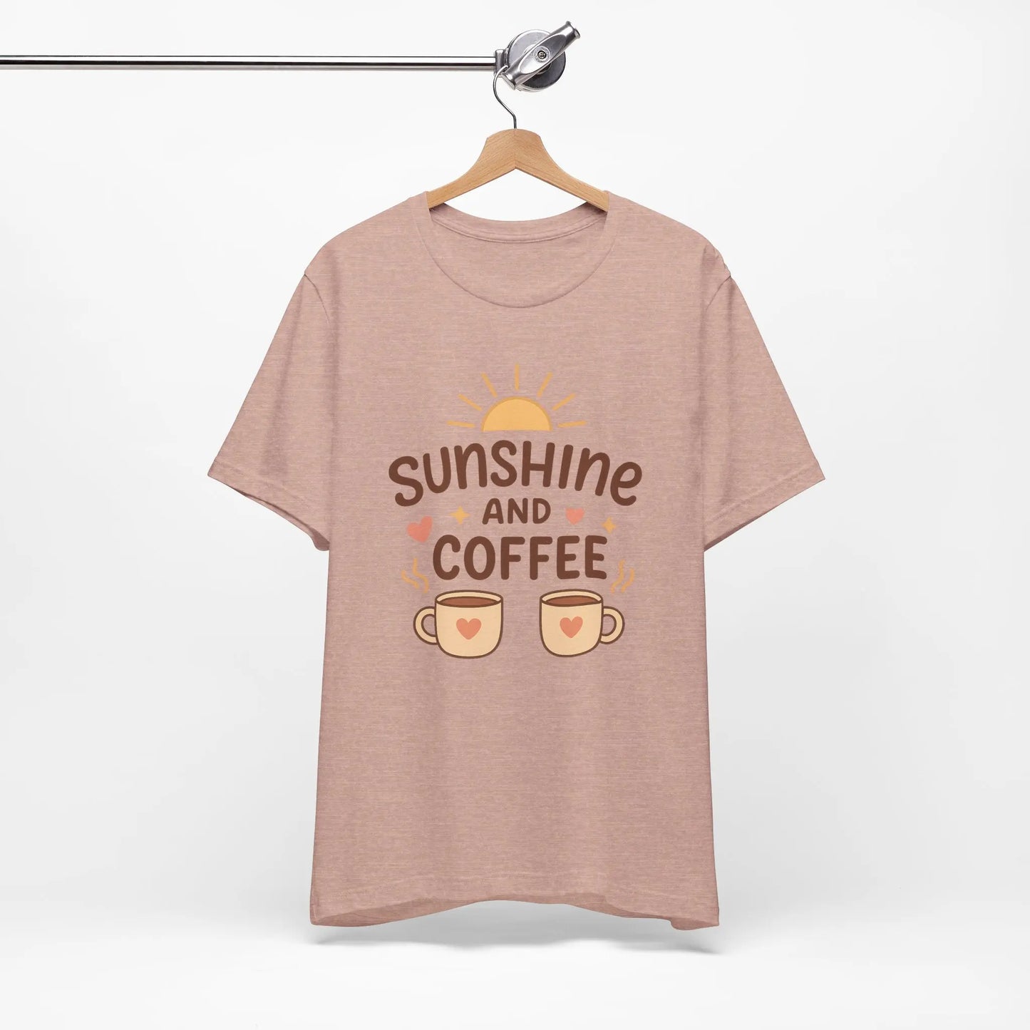 Sunshine and Coffee Tee - Cozy and Comfortable Sunshine Tee Printify