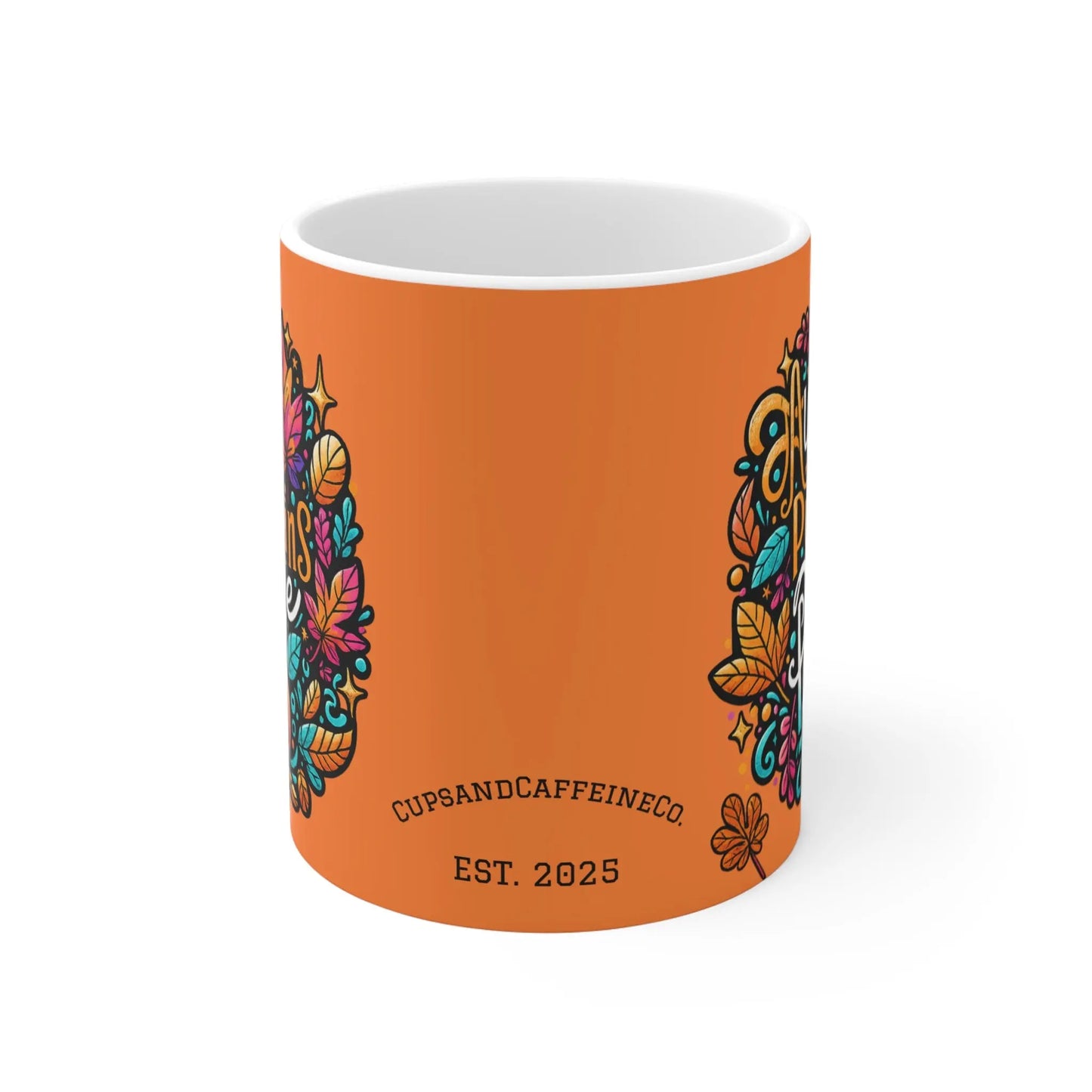 Autumn Leaves & Pumpkins Please 11oz Mug - Cups and Caffeine Co.