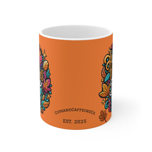 Autumn Leaves & Pumpkins Please 11oz Mug - Cups and Caffeine Co.