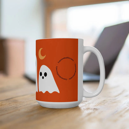Let's Get Spooky White Version - Cute Halloween Mug 11/15oz - Cups and Caffeine Co.