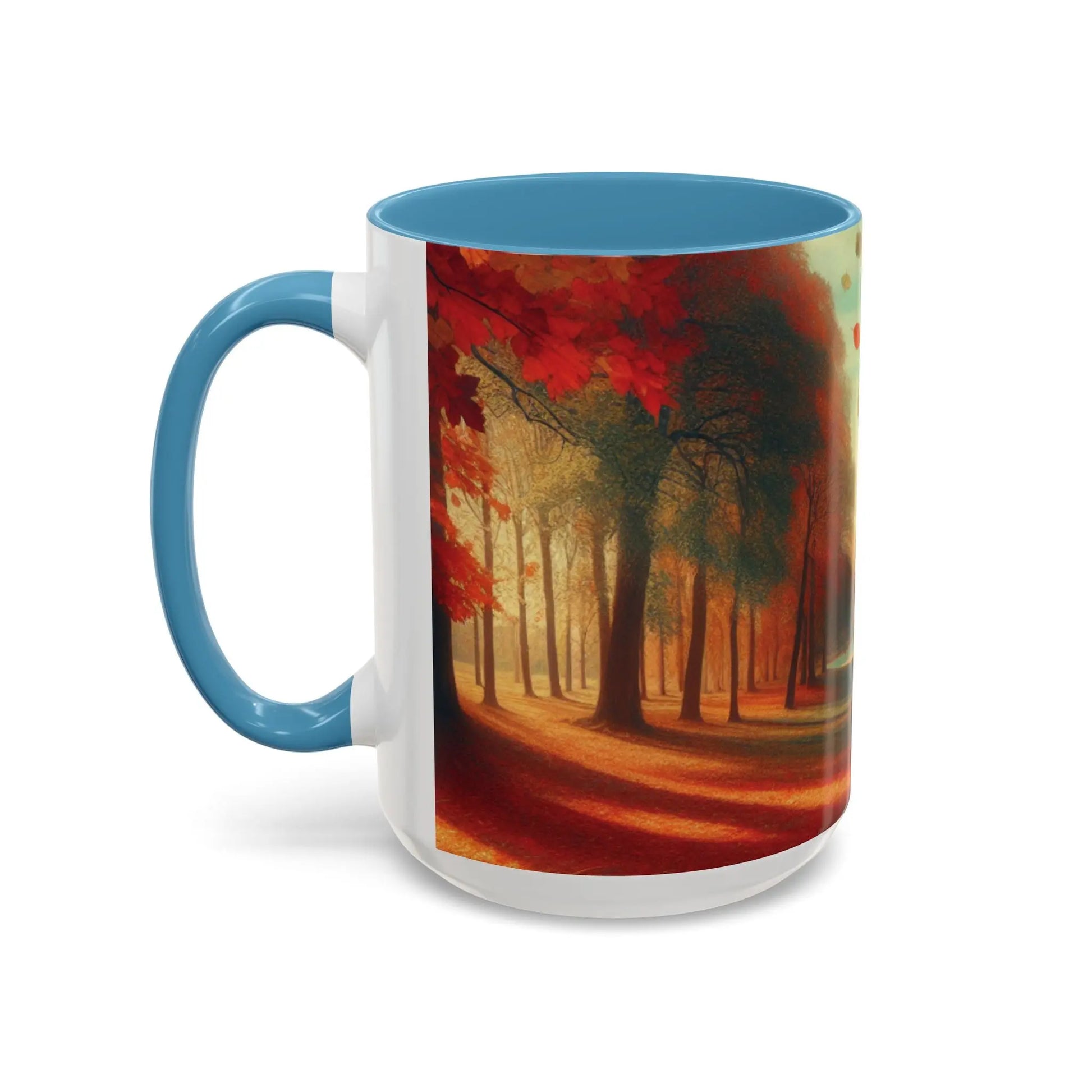 Cozy Autumn Panorama Accent Mug 15oz - Cups and Caffeine Co.