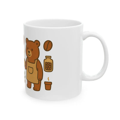 Cute Animal Coffee Mug - Bear and Fox design