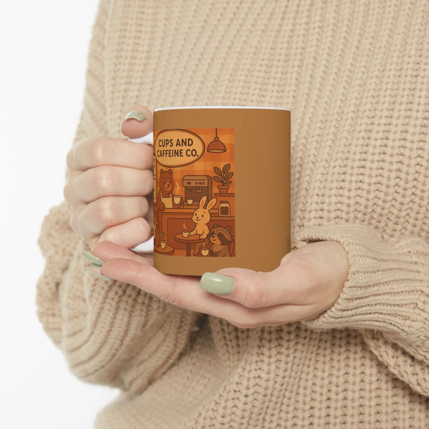 Cozy Animal-Coffee Shop Mug | Cute Coffee Cup for Animal Lovers, Gift for Friends, Tea Mug, Home Decor, Kitchenware