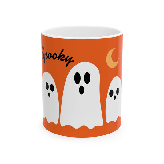 Let's Get Spooky White Version - Cute Halloween Mug 11/15oz - Cups and Caffeine Co.