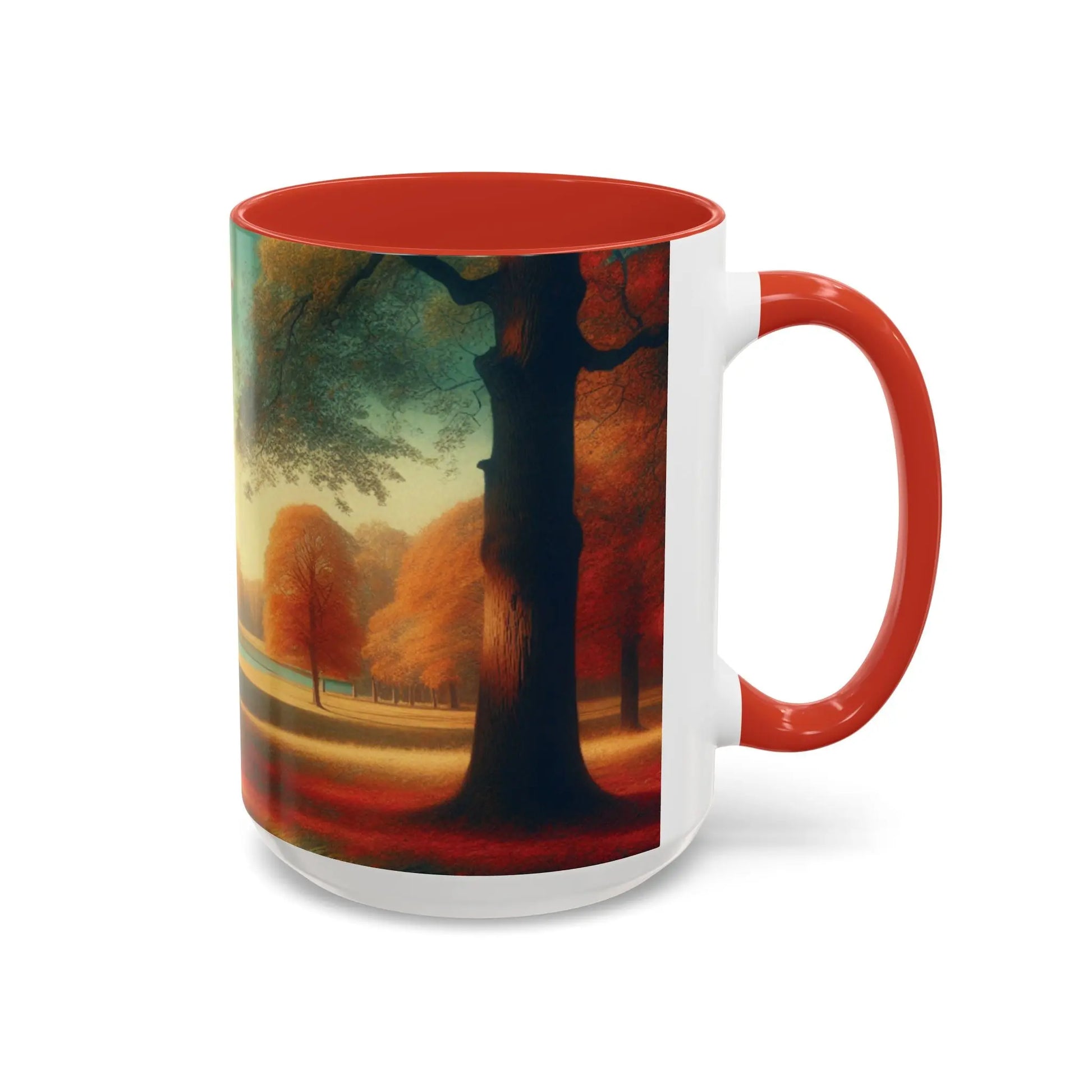 Cozy Autumn Panorama Accent Mug 15oz - Cups and Caffeine Co.