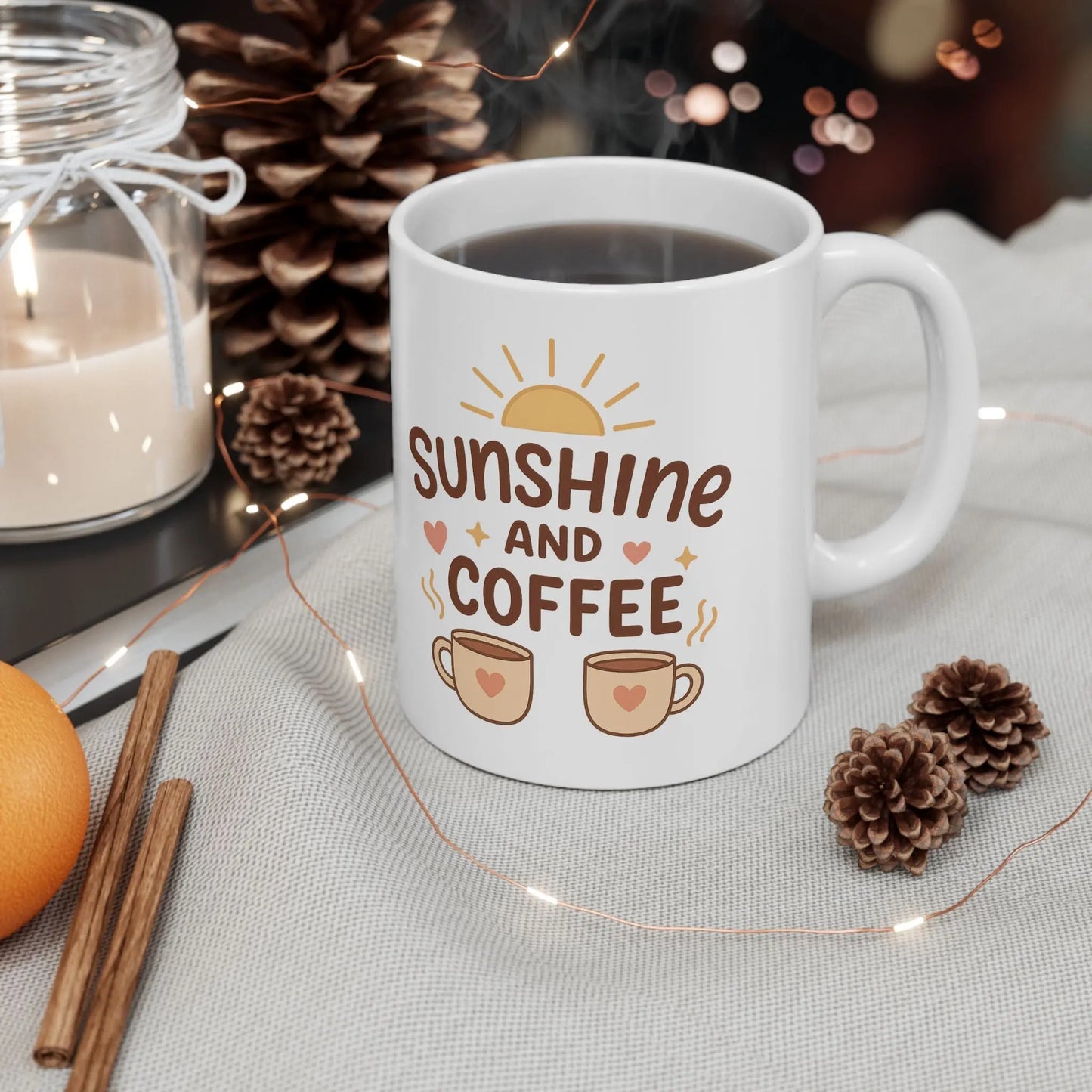 Sunshine and Coffee Ceramic Mug - Cups and Caffeine Co.