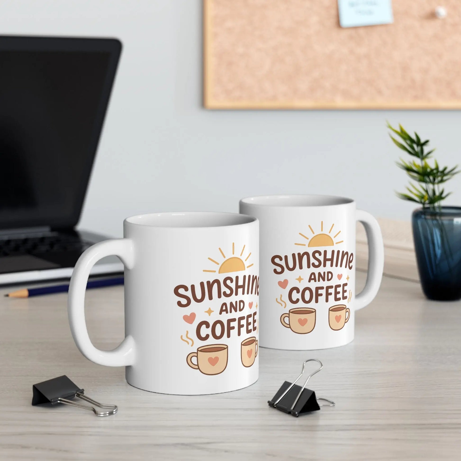 Sunshine and Coffee Ceramic Mug - Cups and Caffeine Co.