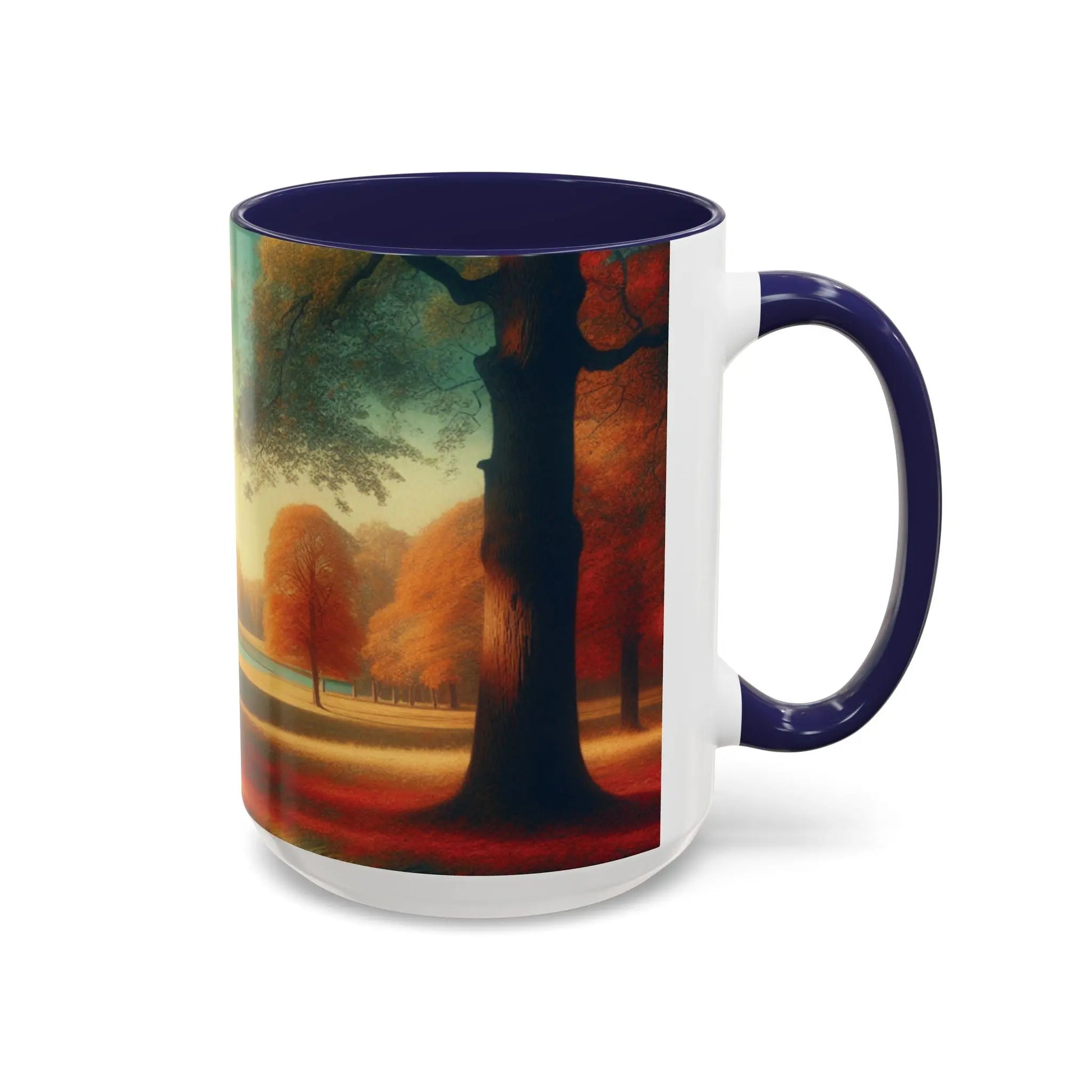 Cozy Autumn Panorama Accent Mug 15oz - Cups and Caffeine Co.