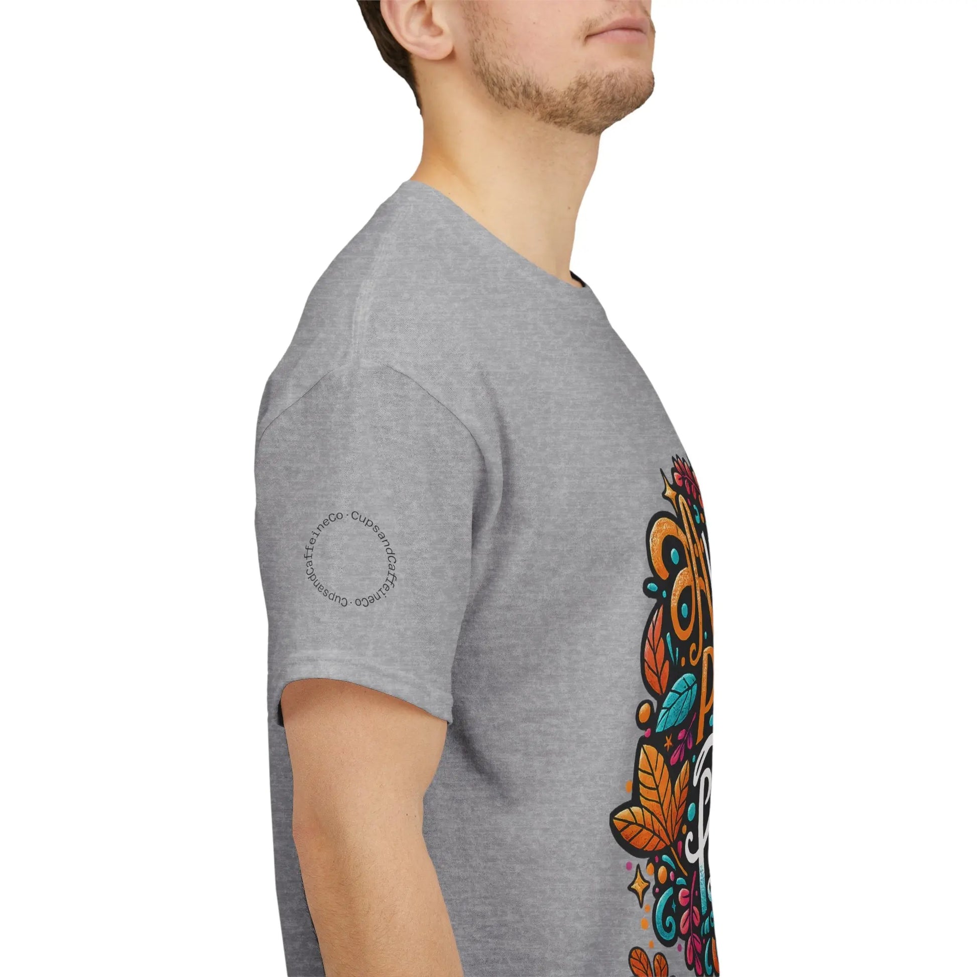 Autumn Leaves & Pumpkins Please Tee - Cups and Caffeine Co.