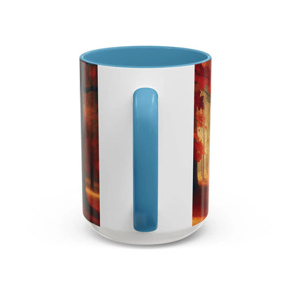 Cozy Autumn Panorama Accent Mug 15oz - Cups and Caffeine Co.