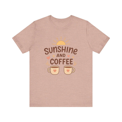 Sunshine and Coffee Tee - Cozy and Comfortable Sunshine Tee Printify