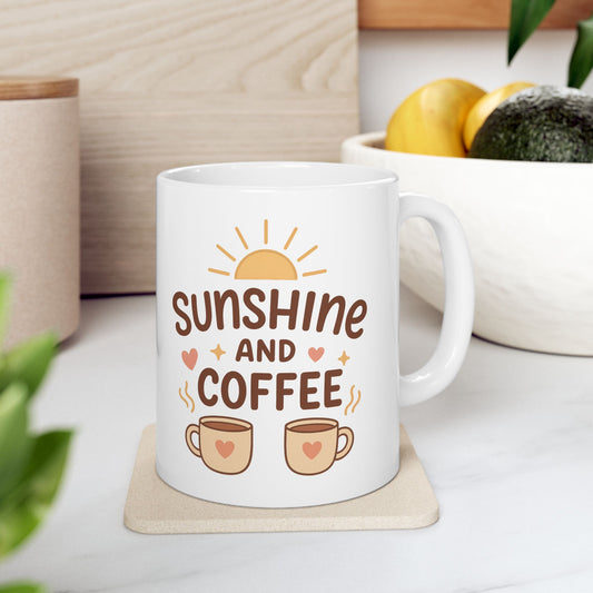 Sunshine and Coffee Ceramic Mug - Cups and Caffeine Co.