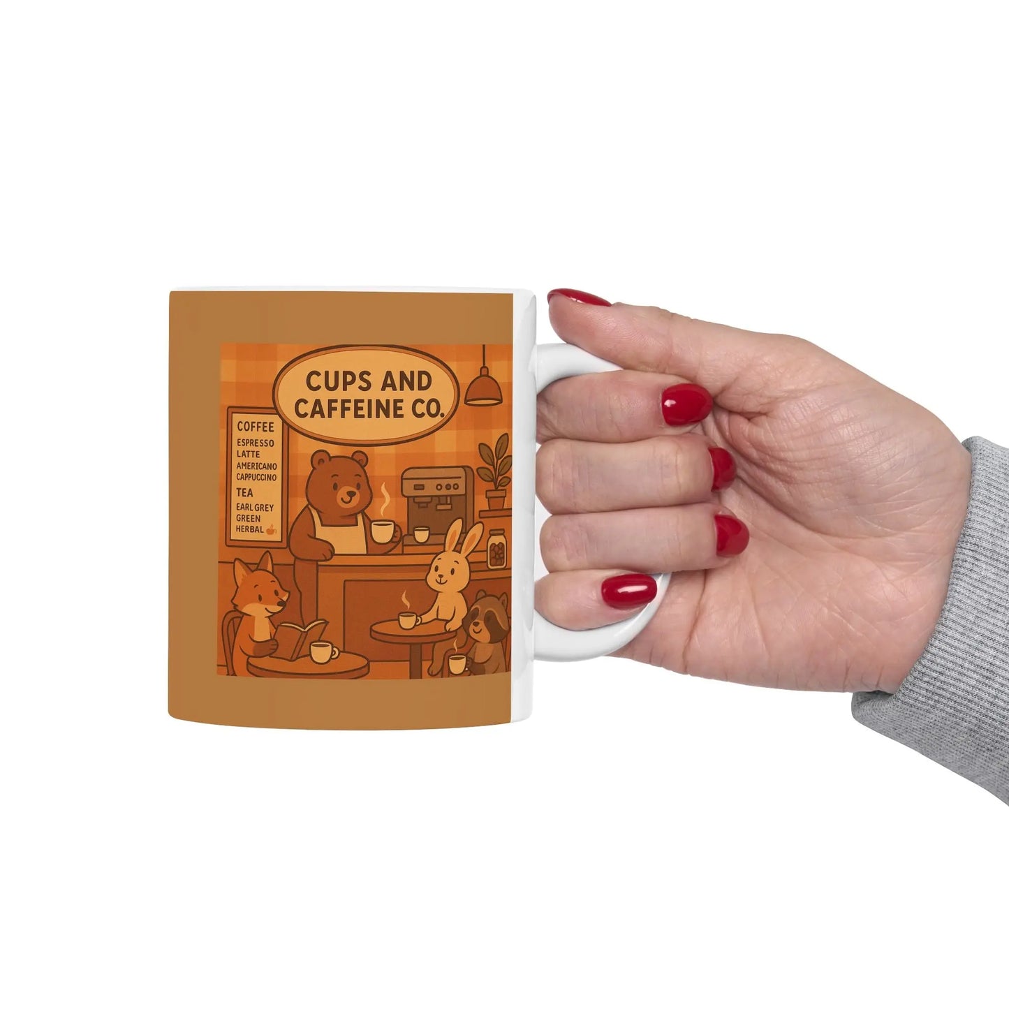 Cozy Animal-Coffee Shop Mug | Cute Coffee Cup for Animal Lovers, Gift for Friends, Tea Mug, Home Decor, Kitchenware
