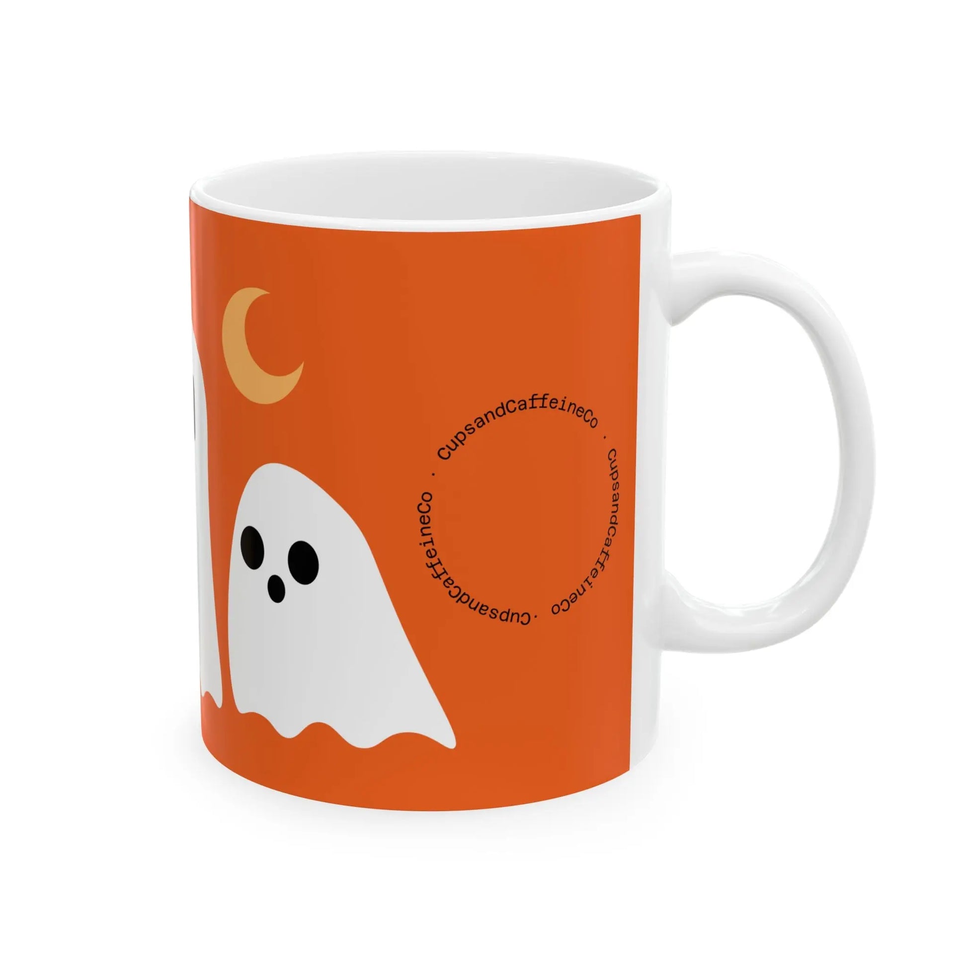 Let's Get Spooky White Version - Cute Halloween Mug 11/15oz - Cups and Caffeine Co.