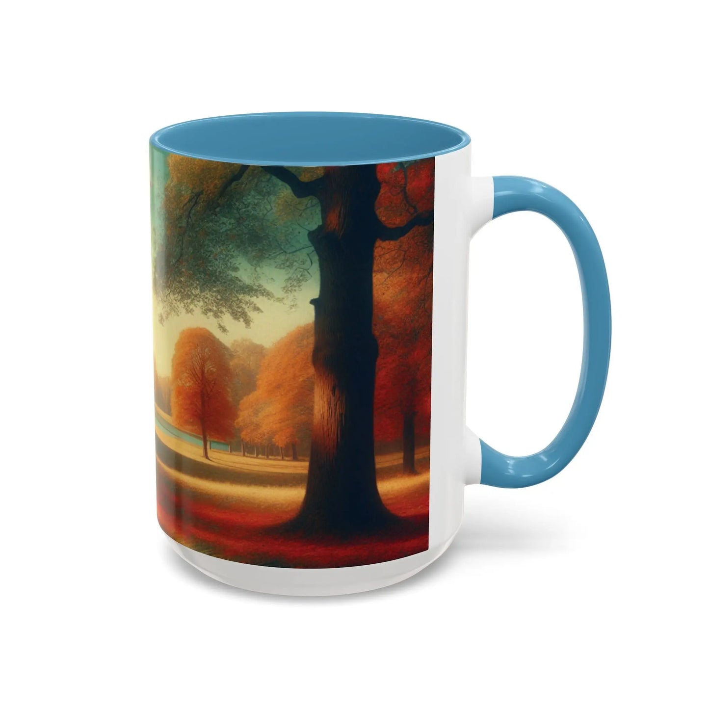 Cozy Autumn Panorama Accent Mug 15oz - Cups and Caffeine Co.