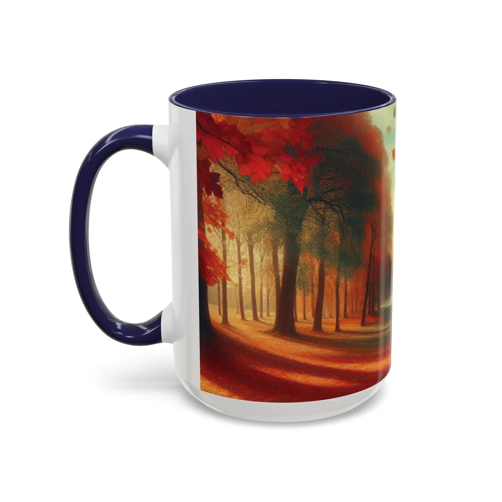 Cozy Autumn Panorama Accent Mug 15oz - Cups and Caffeine Co.