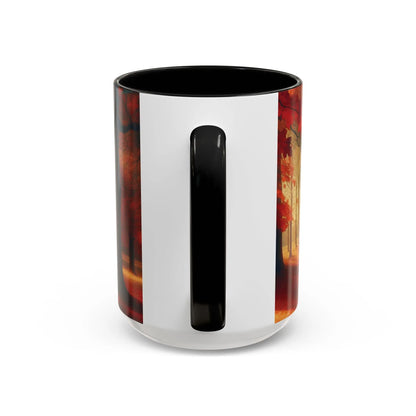 Cozy Autumn Panorama Accent Mug 15oz - Cups and Caffeine Co.