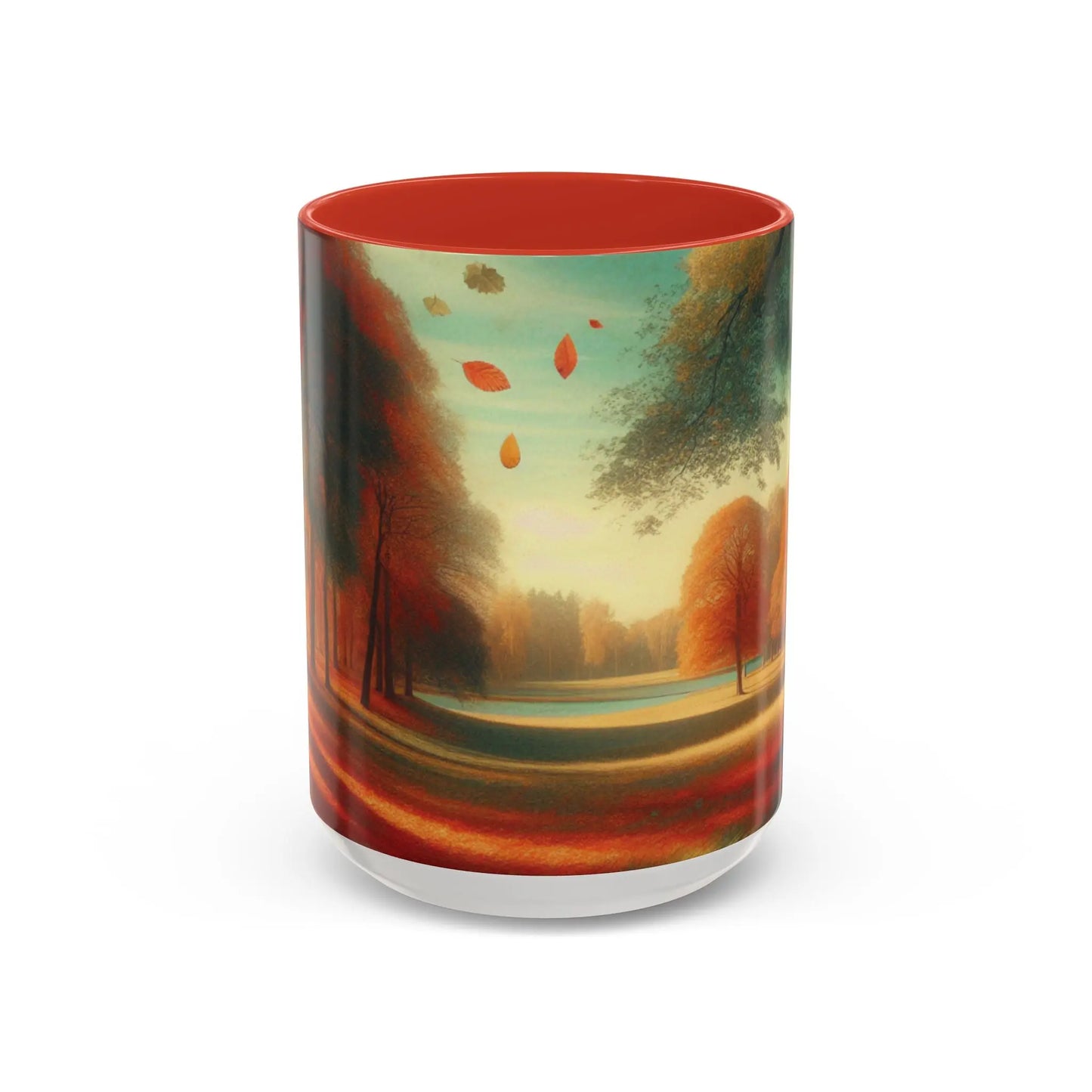 Cozy Autumn Panorama Accent Mug 15oz - Cups and Caffeine Co.