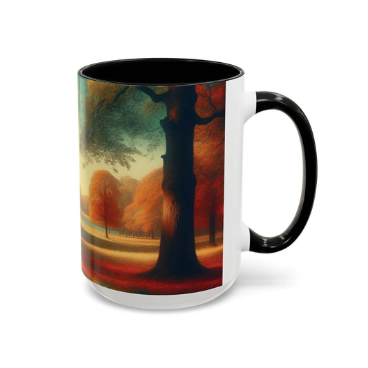 Cozy Autumn Panorama Accent Mug 15oz - Cups and Caffeine Co.