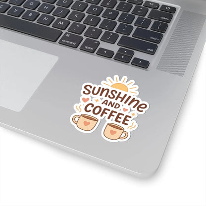 Sunshine and Coffee Kiss-Cut Stickers - Cups and Caffeine Co.