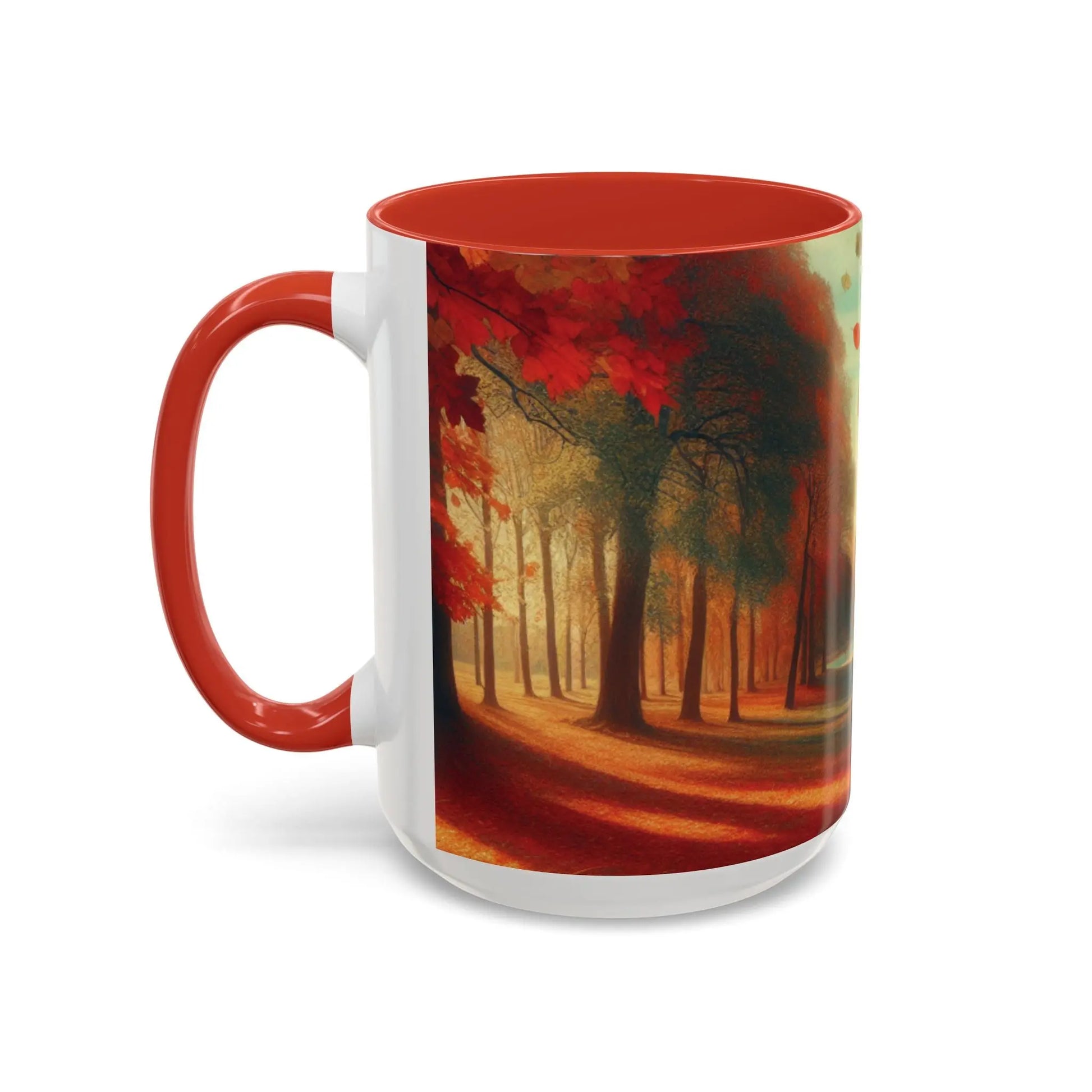 Cozy Autumn Panorama Accent Mug 15oz - Cups and Caffeine Co.