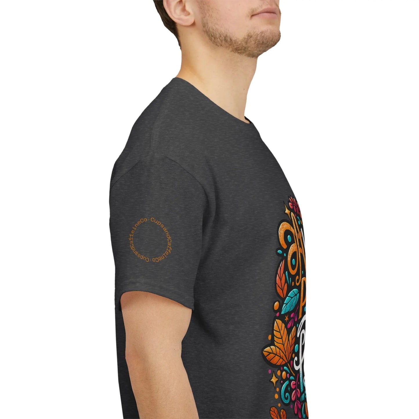 Autumn Leaves & Pumpkins Please Tee - Cups and Caffeine Co.