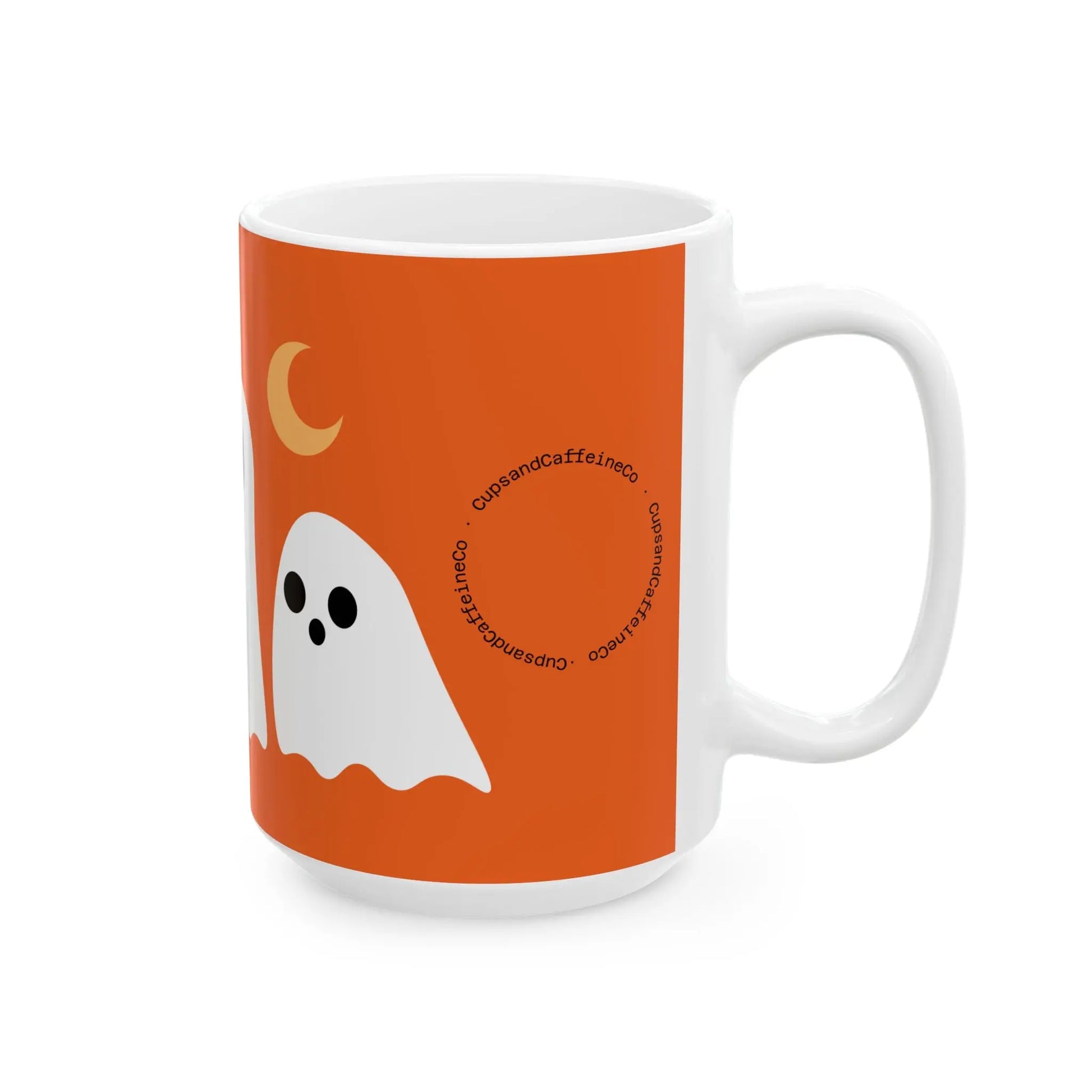 Let's Get Spooky White Version - Cute Halloween Mug 11/15oz - Cups and Caffeine Co.