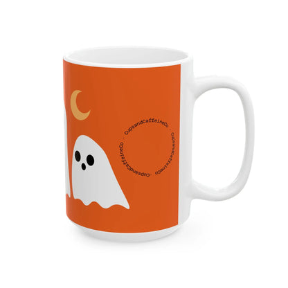 Let's Get Spooky White Version - Cute Halloween Mug 11/15oz - Cups and Caffeine Co.