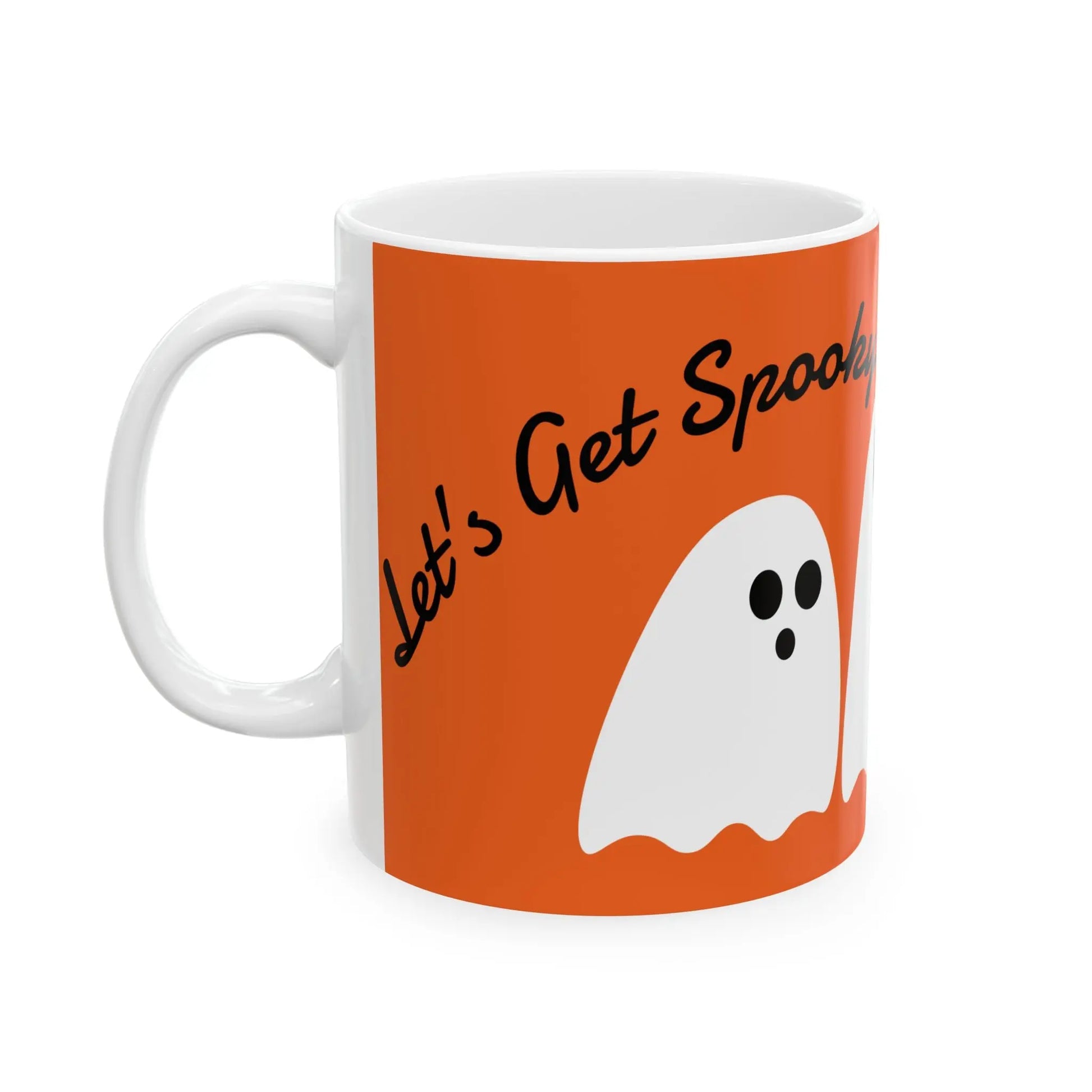 Let's Get Spooky White Version - Cute Halloween Mug 11/15oz - Cups and Caffeine Co.