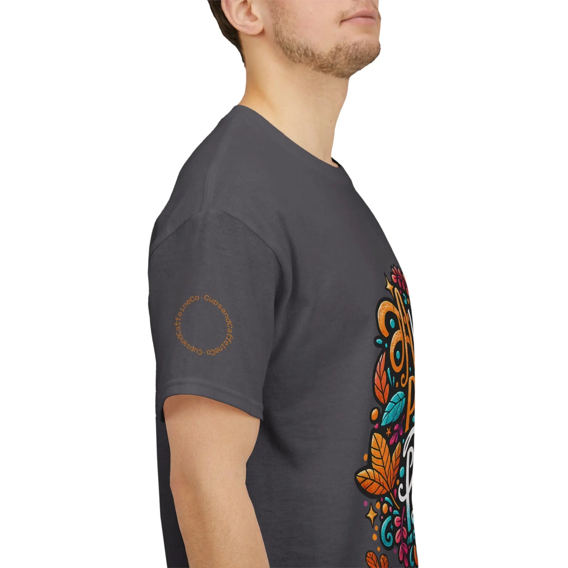 Autumn Leaves & Pumpkins Please Tee - Cups and Caffeine Co.