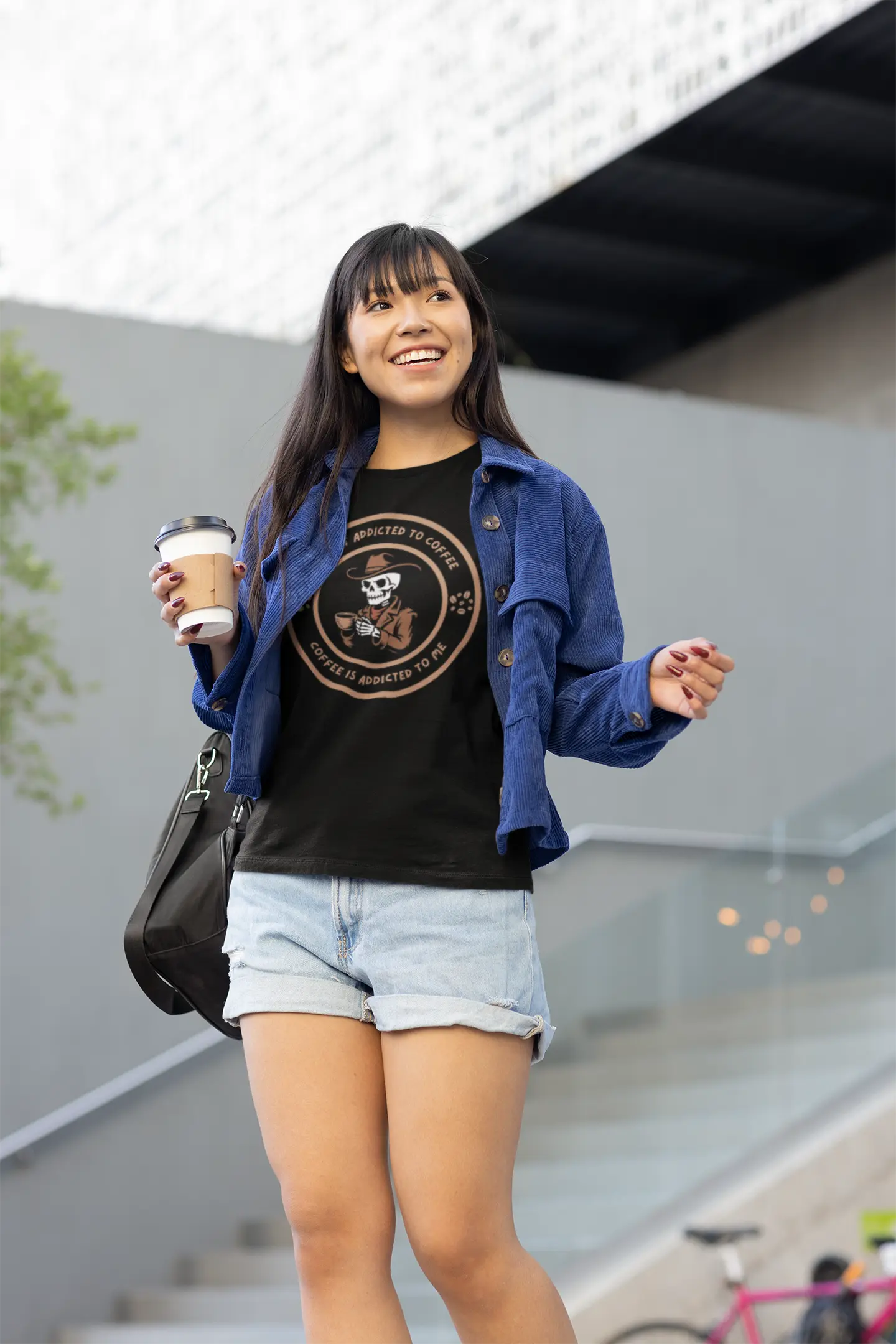 Coffee is Addicted to Me Tee - Dark Version Printify
