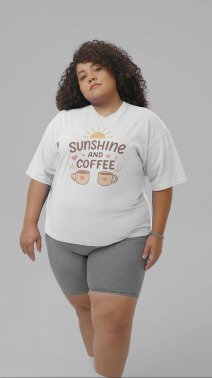 Sunshine and Coffee Tee - Cozy and Comfortable Sunshine Tee